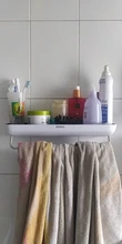 Organizador adhesivo para estante de baño, estante de ducha montado en la pared para champú, especias, soporte para estante de ducha, accesorios de baño