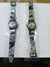 Reloj de camuflaje militar azul marino reloj de silicona para niños de cuarzo, relojes de dibujos animados para niños regalo para niños reloj para niños