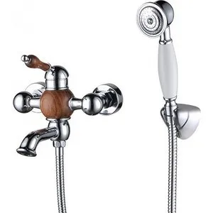 

Bath mixer Kaiser wood short cast, Chrome/Wood (61022)