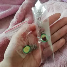 OATHYAN-colgantes de aguacate y fruta para mujer, collar de cadena larga con forma de corazón, joyería