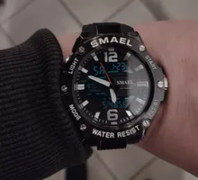 Reloj de pulsera deportivo para hombre, cronógrafo Digital LED con alarma y fecha automática, resistente al agua hasta 50M, informal, a la moda, 8033