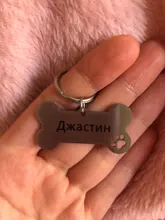 Pet-Id-Tag Pendant Pet-Accessories Puppy Engraved Keyring-Bone Personalized-Collar 