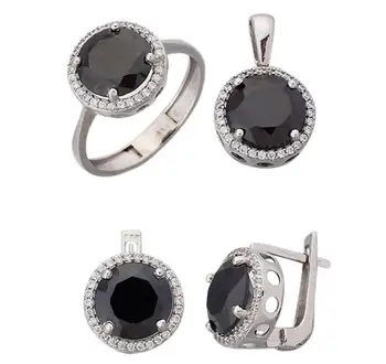 

Black Cubic Zirconia White Gold Suit 01-550-TTR026