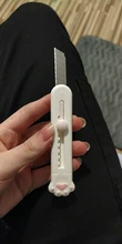 MINKYS-Mini cuchillo de bolsillo con Gato Kawaii, utensilio de utilidad artística, caja Express, cortador de papel, hoja rellenable para envolver, papelería
