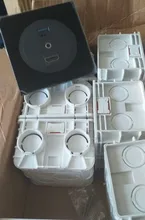 Mounting-Lining-Box Socket Cassette Wall-Switch Wallpad White-Wall for 86--86mm Universal