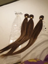 Hueso recto Highligh mechones con cierre brasileño extensiones de pelo ondulado mechones con cierre extensiones de cabello humano mechones con cierre cabello Remy