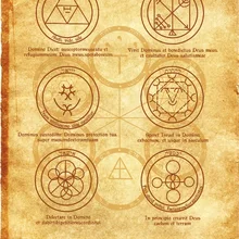 Знак для счастливого прокрутки Geniuses Kabbalah плакат wicca pagan Печать Искусство ведьма magick runes