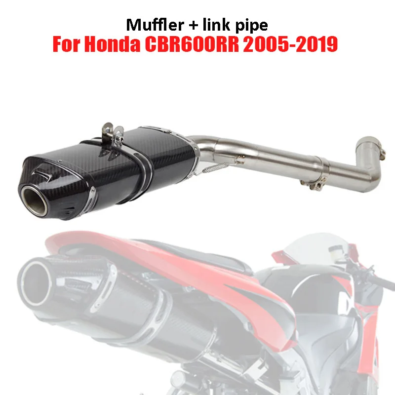 US $27.64 Motorcycle Slip on CBR600RR Exhaust System Muffler Escape Modified Connect Link Tube Pipe for Honda CBR600RR 20052019