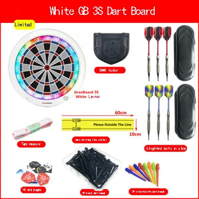 Gran Board 3S White - Electric Dart Board - Blue Segments • Billiards  Direct