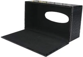 

PU Leather Square Roll Tissue box Holder Cover Napkin Paper box Case Tray Pumping for Home Office Car