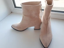 Stretch Boots High-Heels Pointed-Toe Womens Autumn Fashion Flock JIANBUDAN Ankle New