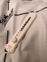 MINKYS-Mini cuchillo de bolsillo con Gato Kawaii, utensilio de utilidad artística, caja Express, cortador de papel, hoja rellenable para envolver, papelería