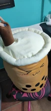 Cojín de felpa con forma de vaso de te de burbujas para niños, juguete infantil de peluche con forma de te de perlas