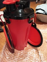 Dispensador de botellas de agua 2 en 1 para mascotas, recipiente de silicona plegable de viaje para perros y gatos, taza alimentadora de agua y comida