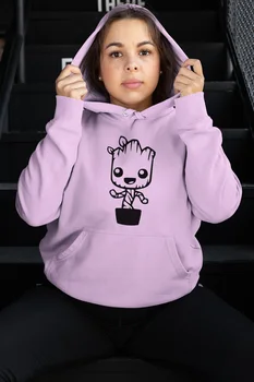 

Angemiel Wear Dancing Sweet Groot Pink Women 'S Hooded Sweatshirt