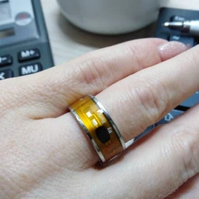 Anillo Digital de acero inoxidable para hombre, anillo inteligente con NFC, para teléfonos Android, con pareja funcional