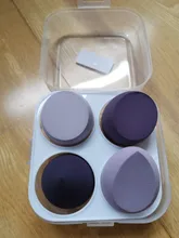 4/1pc maquillaje licuadora Puff cosmético de maquillaje esponja con caja de almacenamiento de la Fundación esponja para polvo herramienta de la belleza de las mujeres Accesorios
