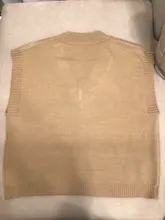 FSDA-suéter tejido tipo Chaleco con escote en V para mujer, Jersey informal de color caqui sin mangas, Jersey gris para otoño e invierno, 2020