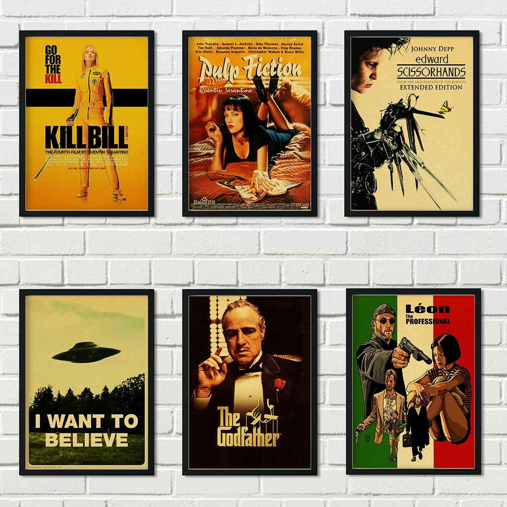 Classic Black Movie Pulp Fiction Smoking Girl Mia Vintage Canvas Poster Pittura Murale Per Soggiorno Home Coffee Bar Home Decor