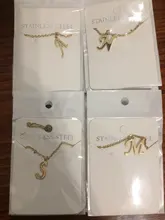 DOTIFI para las mujeres A-Z alfabeto carta colgante collares personalización collar de acero inoxidable Glamour joyas
