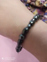 Mujeres Unisex de los hombres de moda negro magnético de pérdida de peso tobilleras brasileño Natural piedra negra de atención de la salud tobilleras