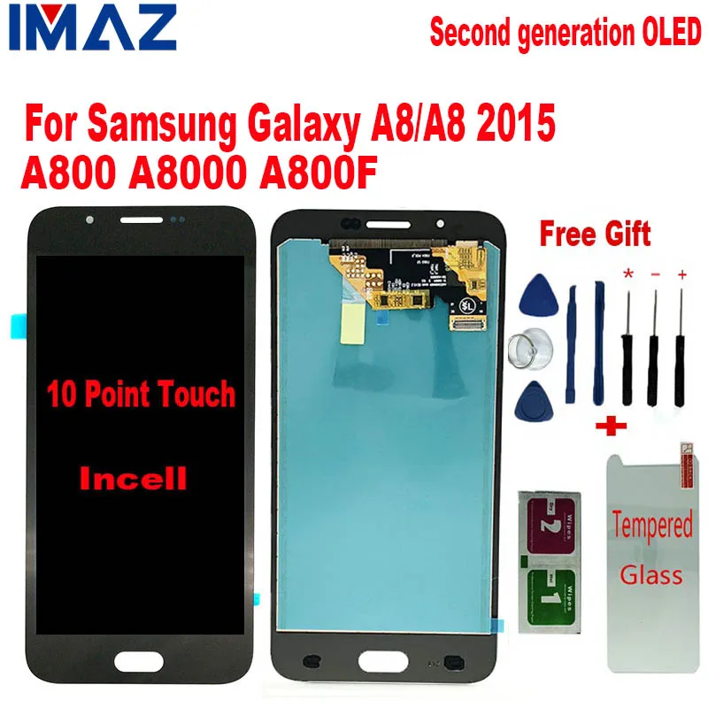 IMAZ Новый 2-й OLED ЖК-дисплей для Samsung Galaxy A8 2015 A800 A8000 A800F сенсорный экран дигитайзер