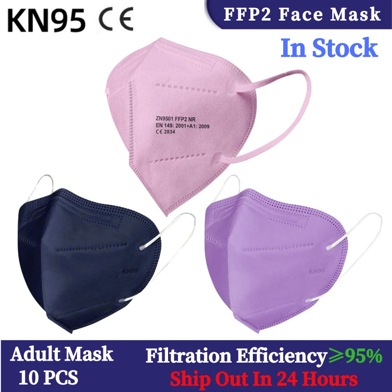 5/10/20 pces ffp2mask kn95 máscara de boca 5 camadas mascarillas ffp2 protetor kn95 ce máscaras de rosto reutilizáveis filtro ffp2mask masque nior