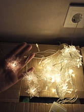 Led-String-Lights Christmas-Snowflakes Holiday Party Connectable Waterproof Wave