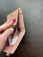 Cartera pequeña para mujer, monedero pequeño, billetera pequeña con broche para tarjeta de mujer