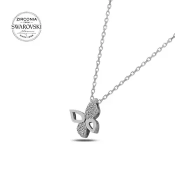 

Angemiel 925 Silver Swarovski Zirconia Cubic Zirconia Butterfly Pendant
