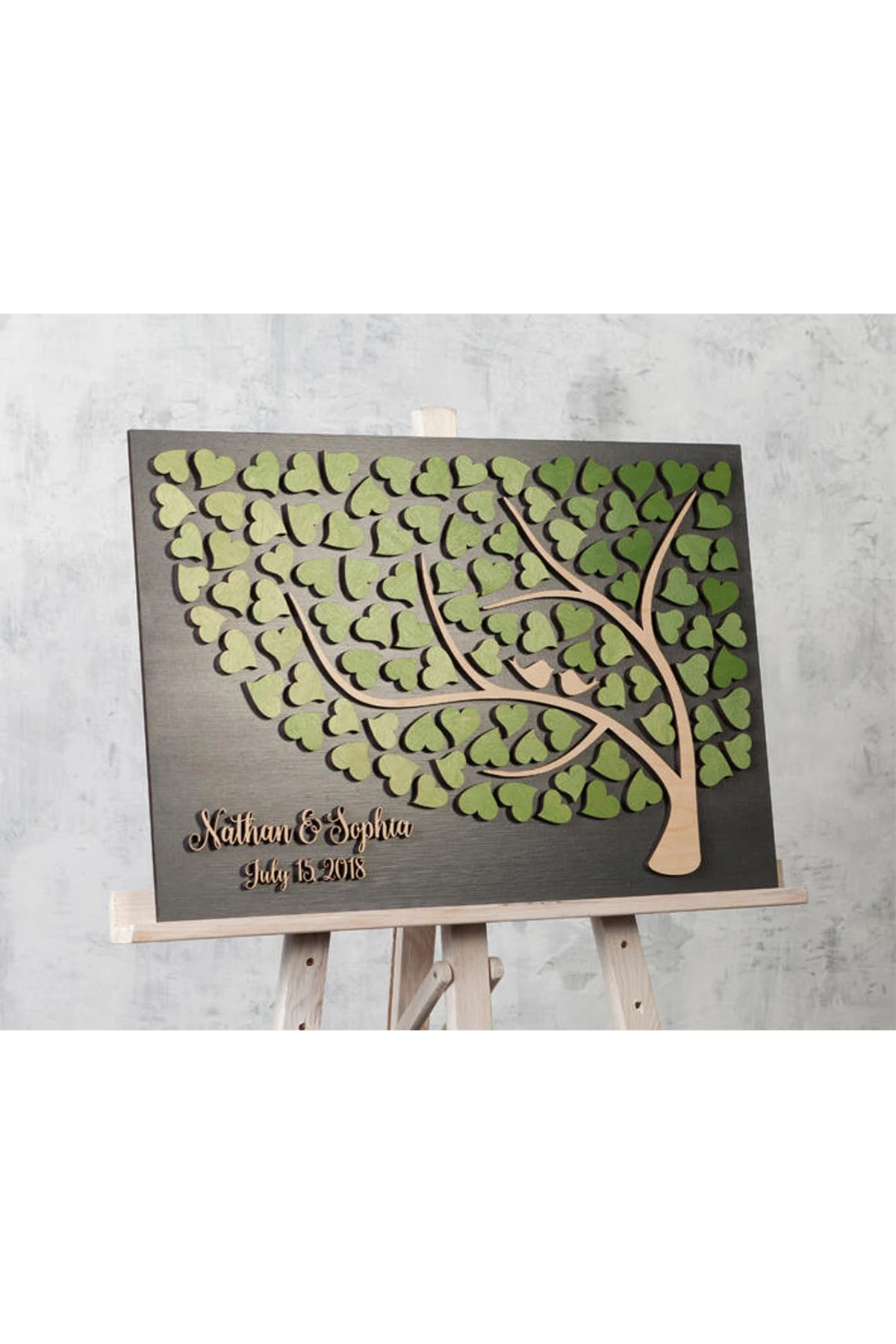 Wedding Guest Visitor Signature Book Wooden Personalized Alternatives to Names Date Mr and Mrs Mariage 3D Love Valentine's Rusti | Дом и