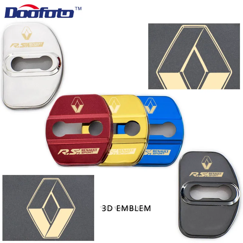 Doofoto 4x автомобильный Стайлинг крышка замка двери аксессуары для Renault Sport Duster Megane 2 3 Clio Fluence Logan Captur Laguna Scenic