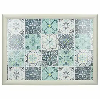 

Tray with pillow green tile 44x34 cm