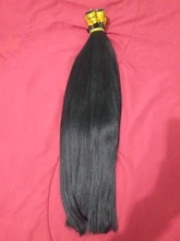 QHP pelo recto máquina Remy extensiones de cabello 50 unids/set queratina recta inclino el cabello humano