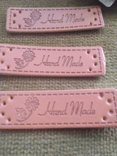 Etiquetas de piel sintética hechas a mano para tejer, etiquetas hechas a mano para bolsos, accesorios para bolsos, 50 Uds., 1,5x5cm