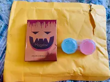 2 unids/par-lentillas de colores para disfraz de Halloween, lentes de contacto para ojos de Anime, colores para Cosplay, Rojo