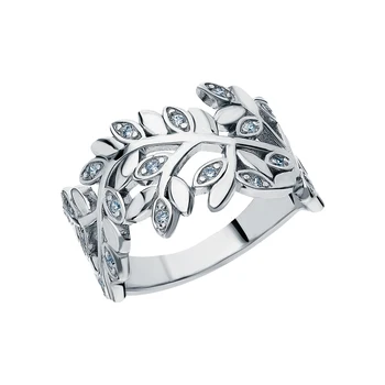 

Silver ring with cubic zirconia sunlight sample 925