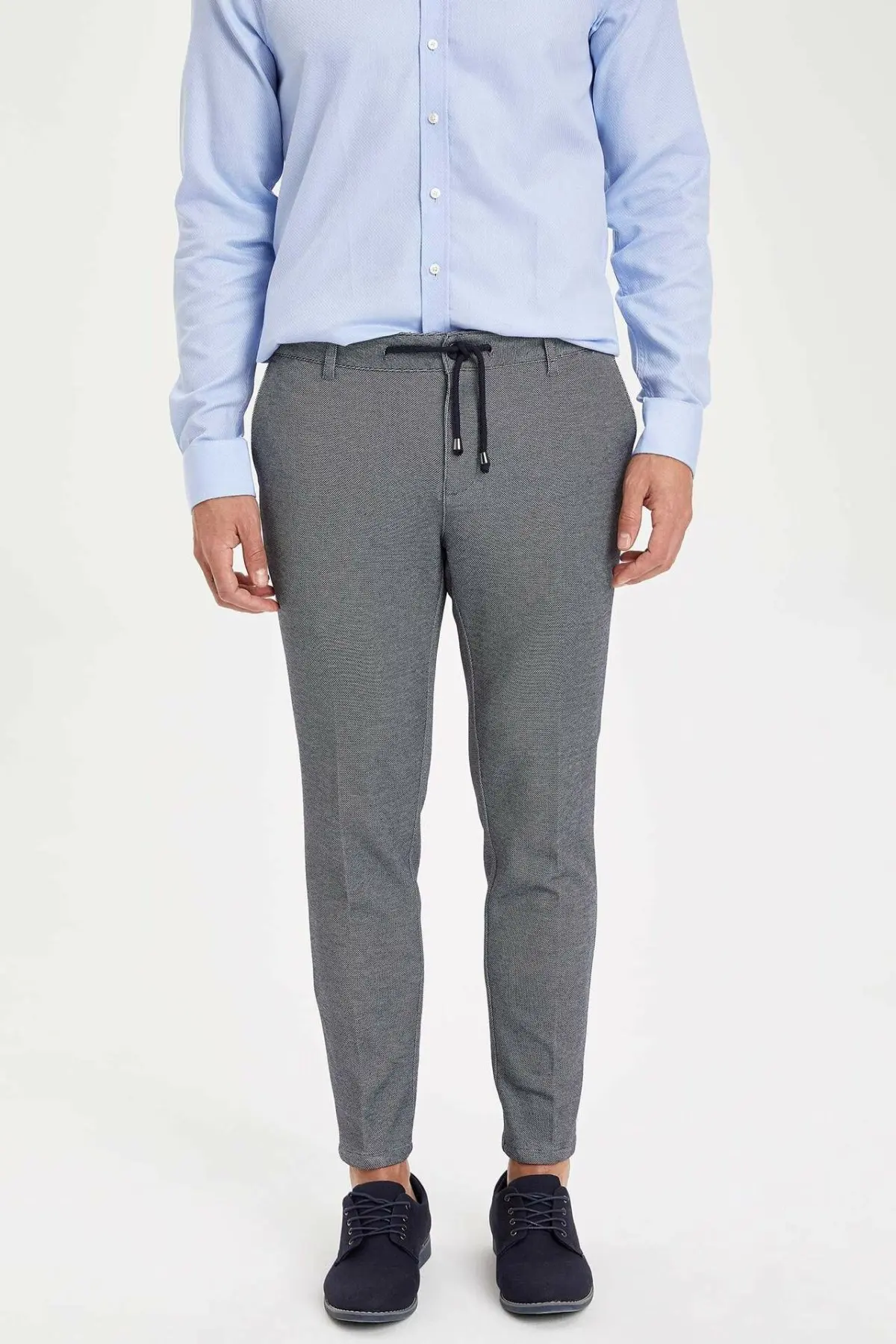 

DeFacto Men's Suit Trousers Fashion Classic Business Long Pants Male Solid Color Casual Drawstring Pant Mens - K2700AZ19SM