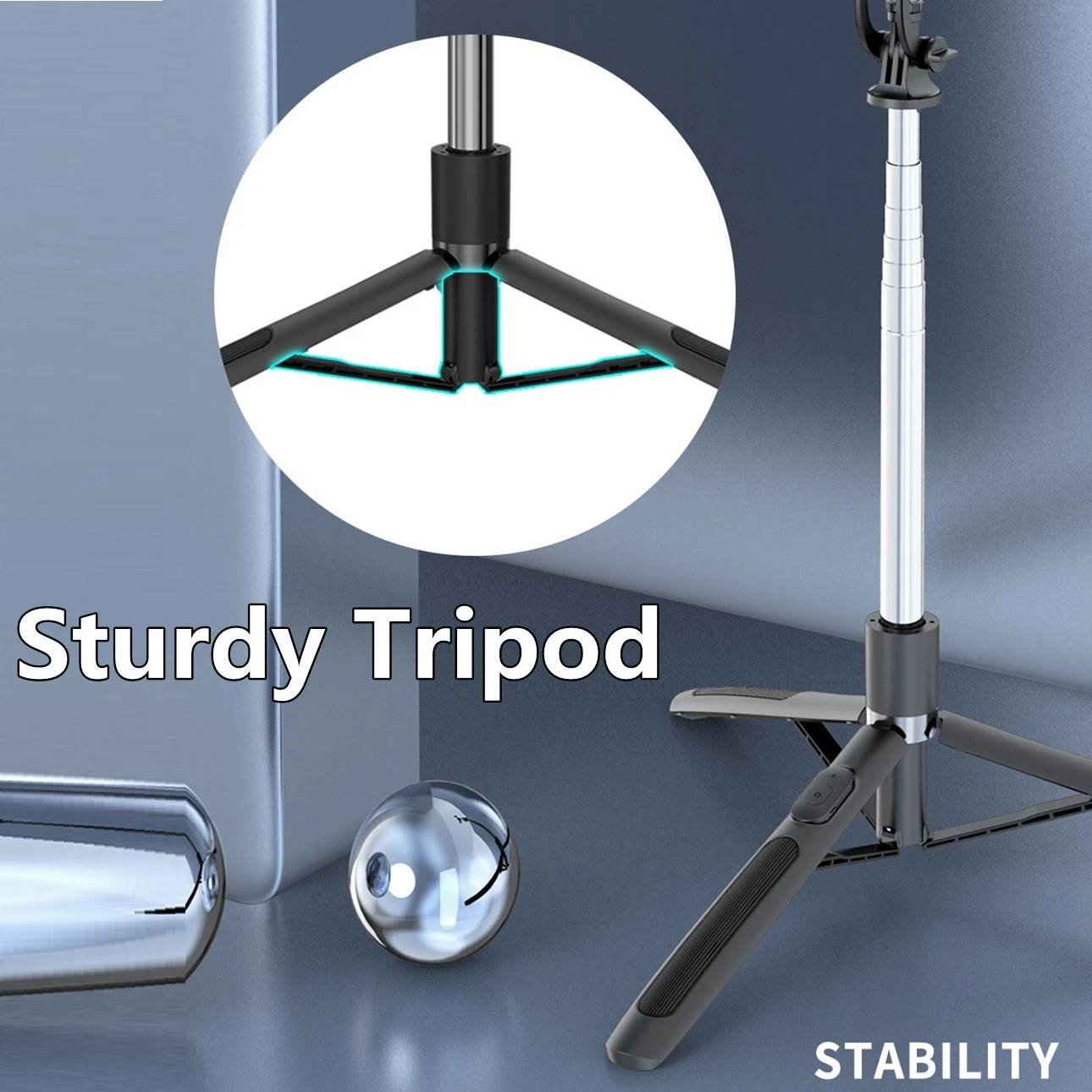 Selfie Stick Tripod 4 in 1 Wireless Bluetooth 1580mm With Double Fill Light Foldable For Gopro Action Cameras Smartphone