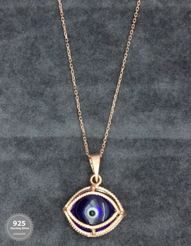 

Silver Evil Eye Necklace, 925 Silver Design Women Necklace, High Quality Pendant, Fashion Jewelery