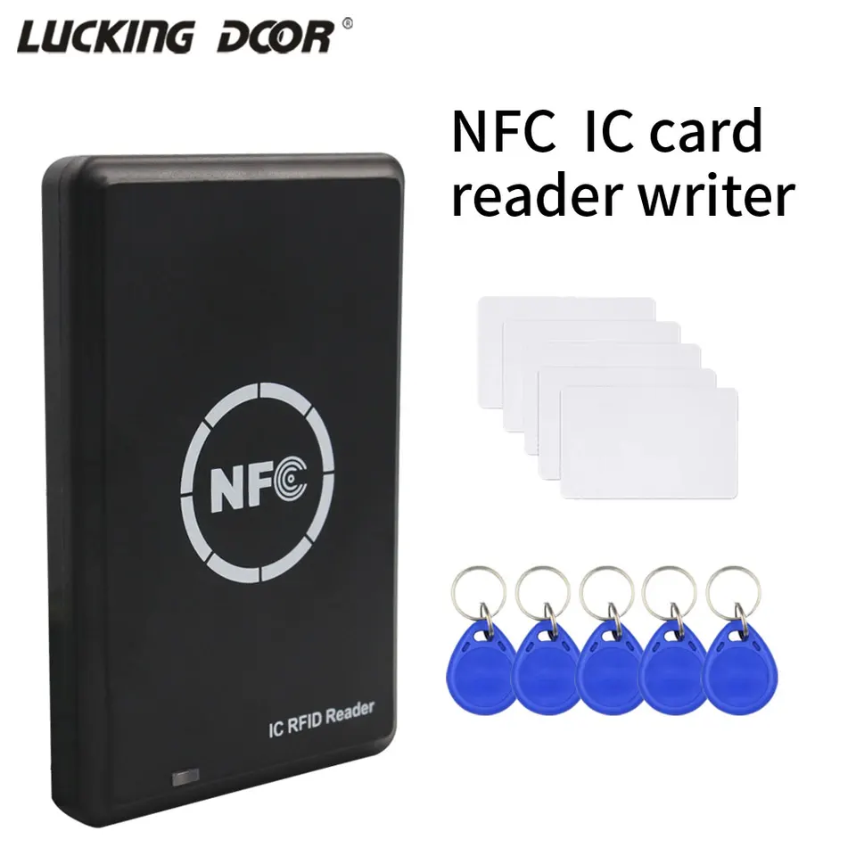 Lector Rfid Escritor Lector de tarjetas, Usb Id Card Writer & Copier 125khz  USB Rfid Card Duplicator con 5pcs Key Tag