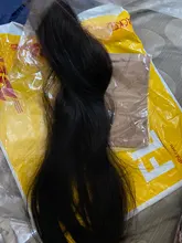 Mechones de pelo liso brasileño con cierre, cabello humano Remy de 30 pulgadas, Color Natural, 3 mechones