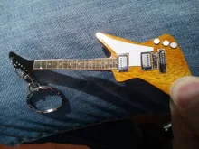 Miniature-Guitar-Keychain Wooden Double-Necks-Guitar with 15-Different-Models Available