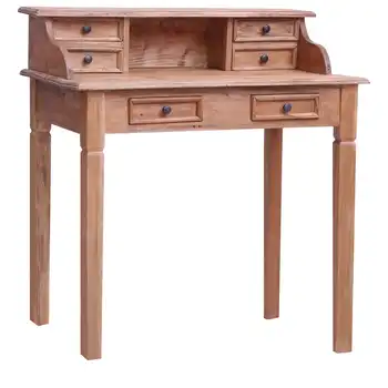 

Desk with drawer recovery 90x50x101 cm solid wood office furniture