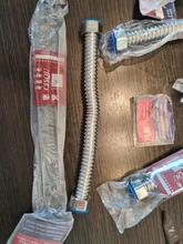 304 tubo corrugado de acero inoxidable de alta presión explosión-a prueba de agua de manguera de entrada inodoro para lavabo conexión tubo de salida