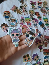 Pegatinas LOL de personalidad para niños, pegatinas de muñecas lol de PVC, pegatinas de grafiti, Maleta, maletero de coche, guitarra impermeable, 50 Uds.