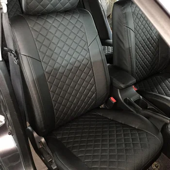 

Для Mitsubishi Lancer 9 Sd с 2003-2011г. (Лансер) модельные чехлы на сиденья из экокожи АВТОПИЛОТ РОМБ экокожа