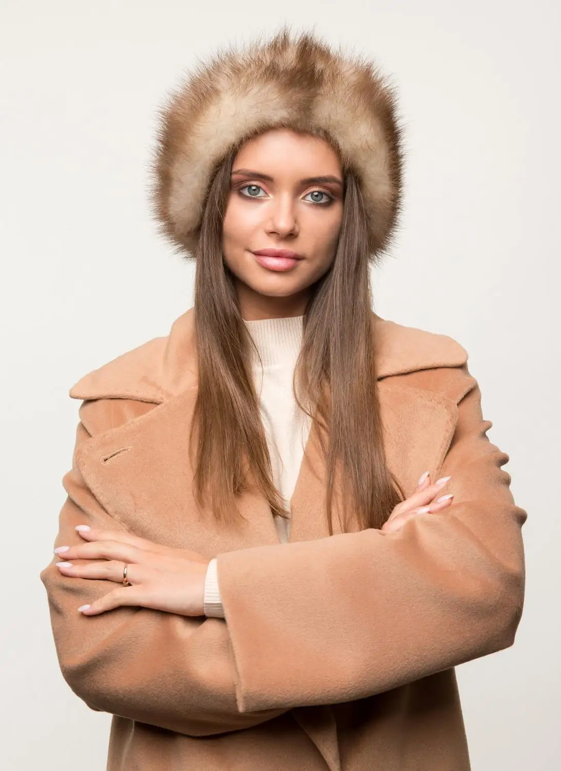 Шляпа из норки 01 с утеплителем, КАЛЯЕВ