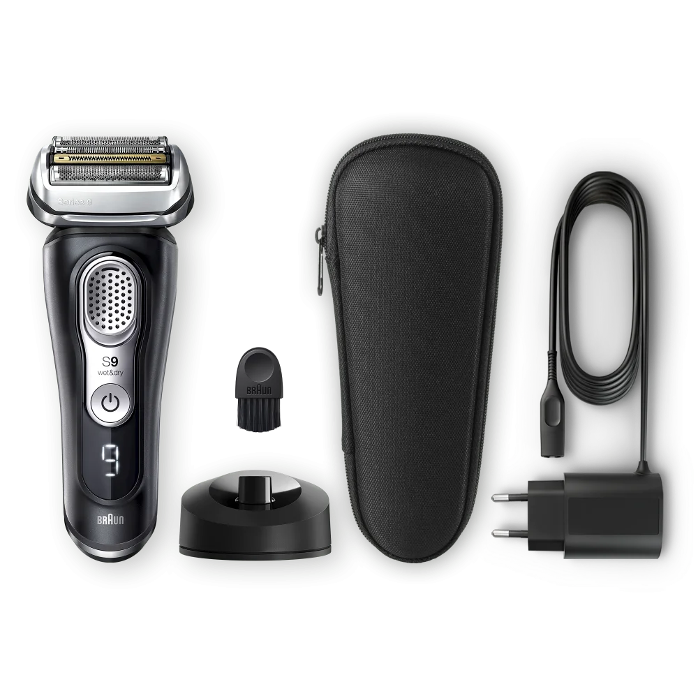 Электробритва Braun Series 9 9340s с зарядной станцией и тканевым футляром
