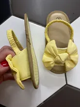 Sandalias para bebé con nudo de lazo para niñas, zapatos de princesa infantiles antideslizantes de suela blanda para primeros pasos, verano, 2020